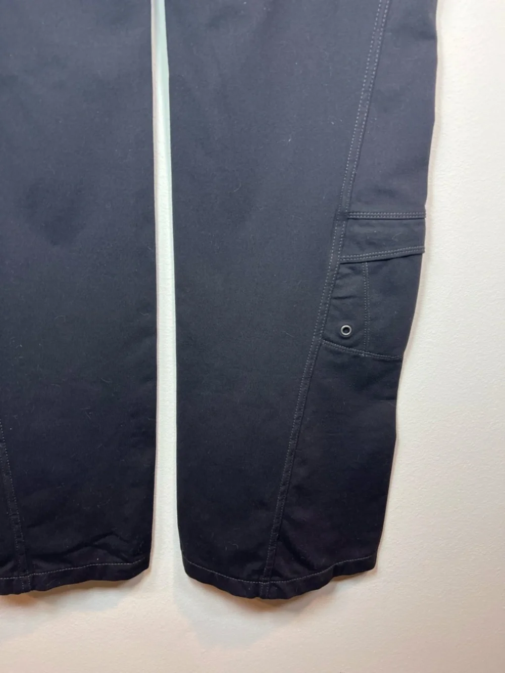 Athleta Pilayo Dipper Pants Dark Gray Pull On Low-Rise Boot-Cut Pockets Sz Small - Picture 9 of 12
